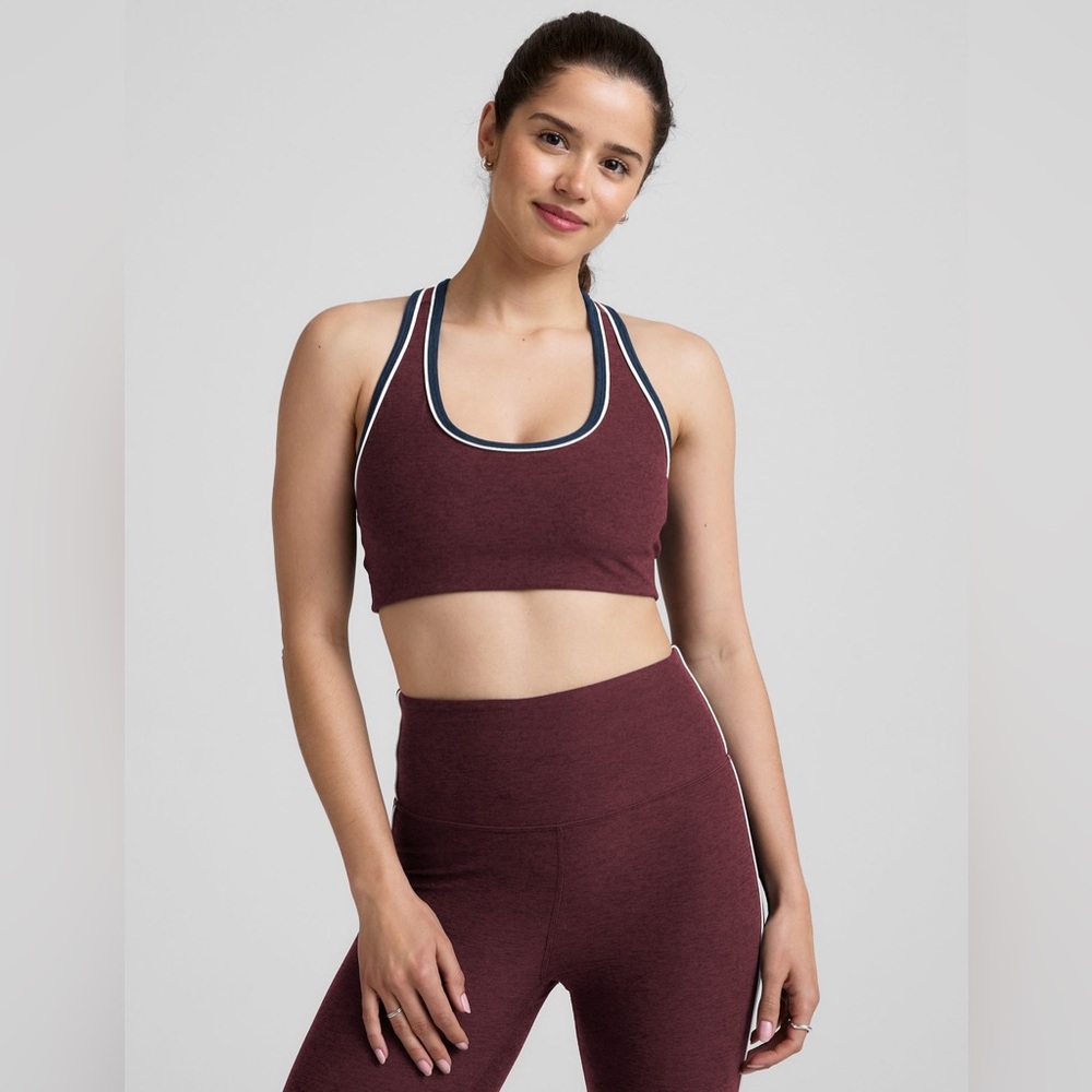 Beyond Yoga Spacedye Ready Bra in Midnight Burgundy Heather